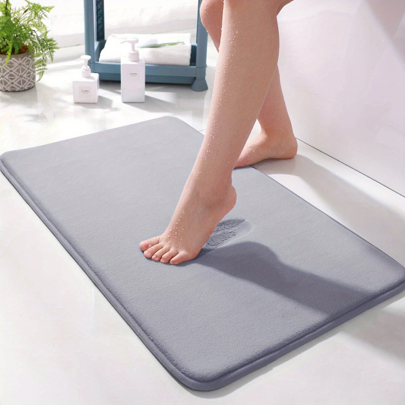 Bamboo Bath Mat - Bathroom Mat Non-slip Bathtub Basin Side