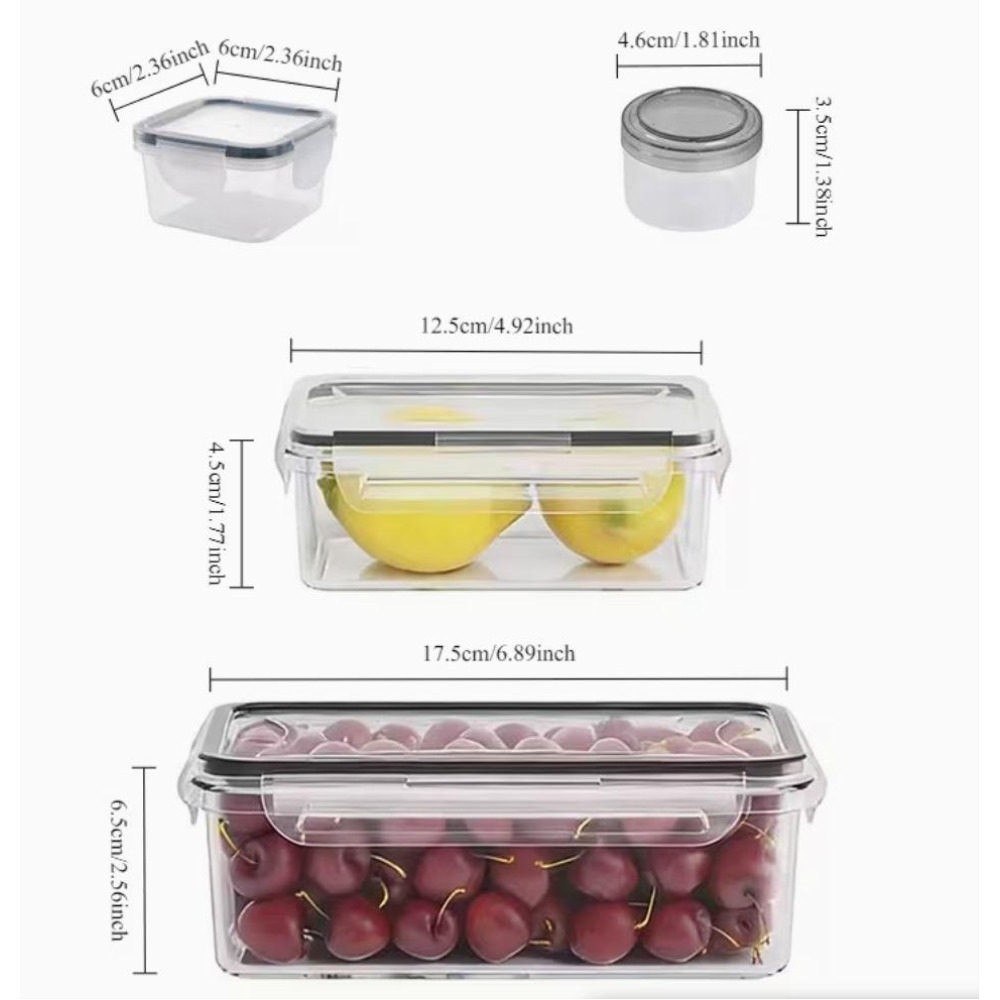 4-Piece Clear Food Storage Con - Health Wellness Lifestyle recension och pris