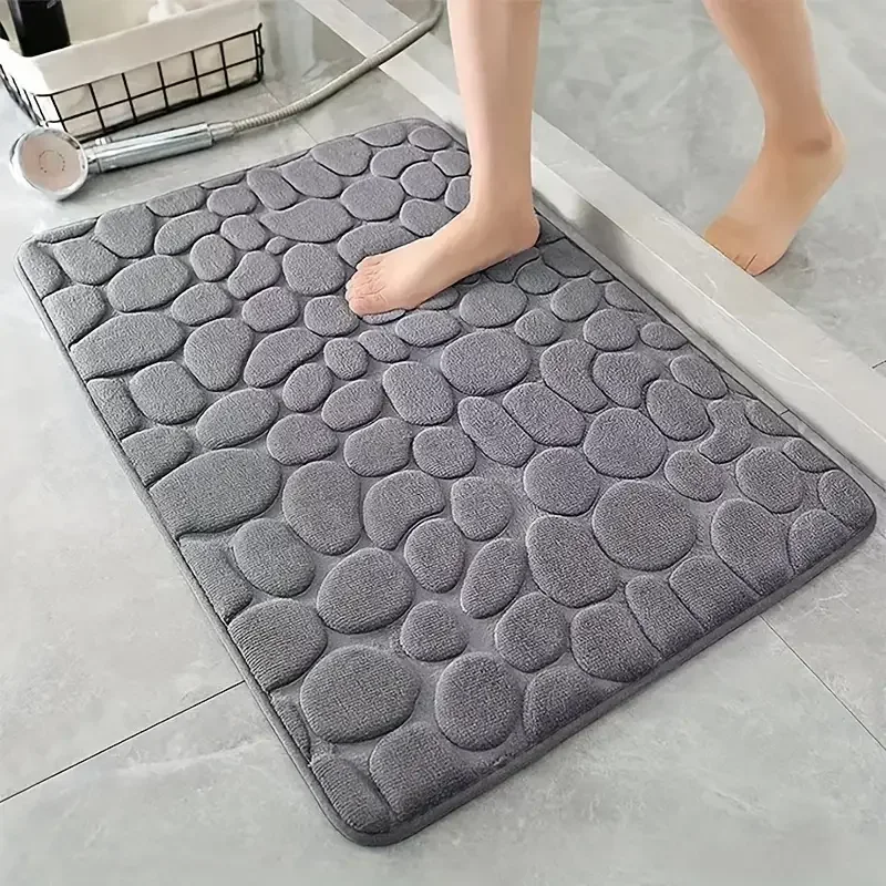 3D Non Slip Bathroom Mat Cobbl - Bamboo Bath Mat recension och pris