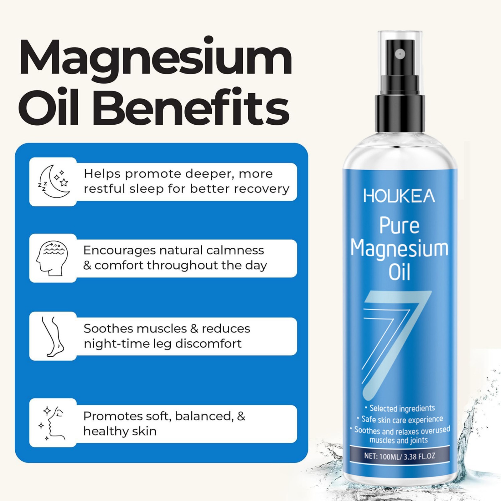 Pure Magnesium Oil Spray 100ml - Bath Salts Magnesium recension och pris