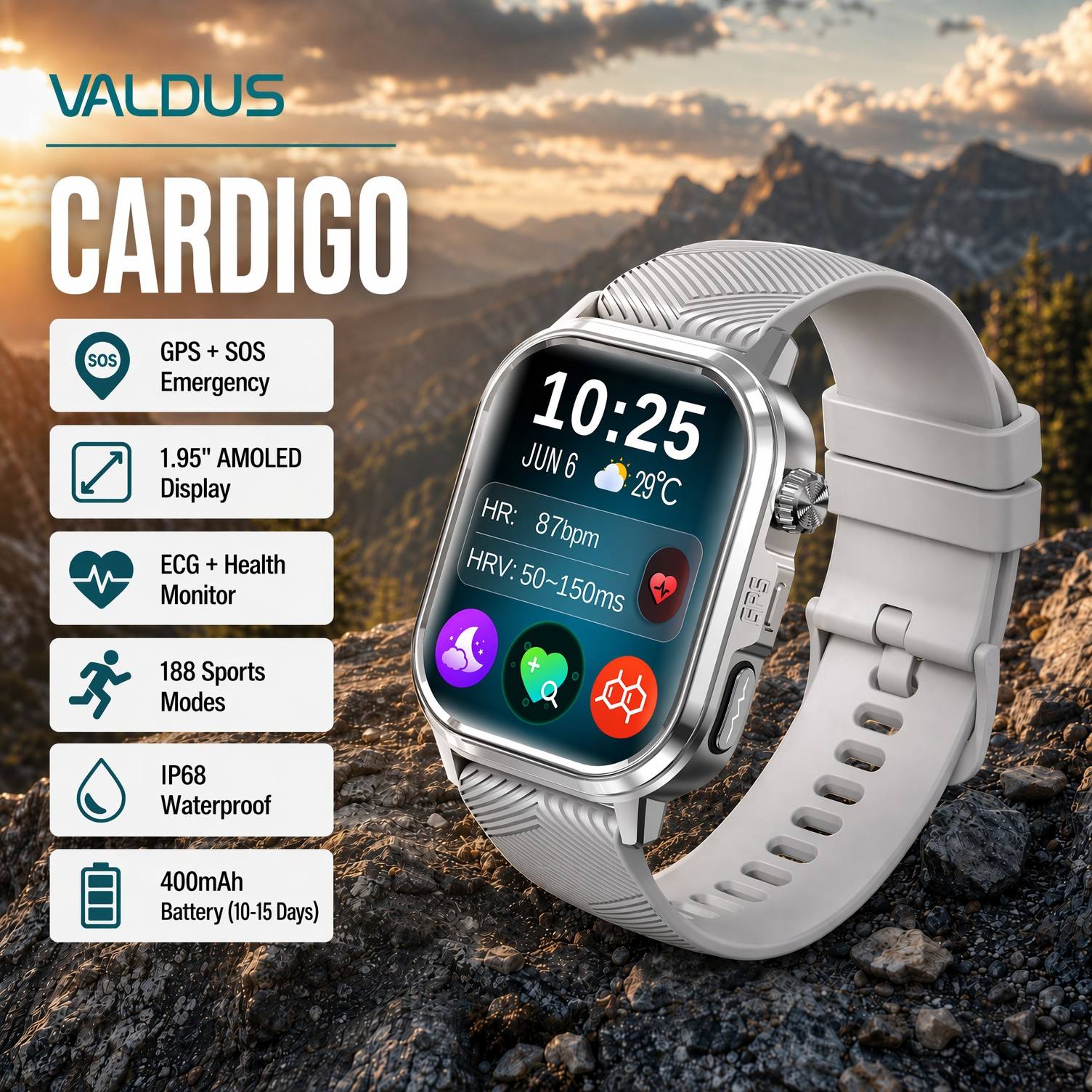 VALDUS CARDIGO Men Women ECG H - Health & Wellness Unlimited recension och pris