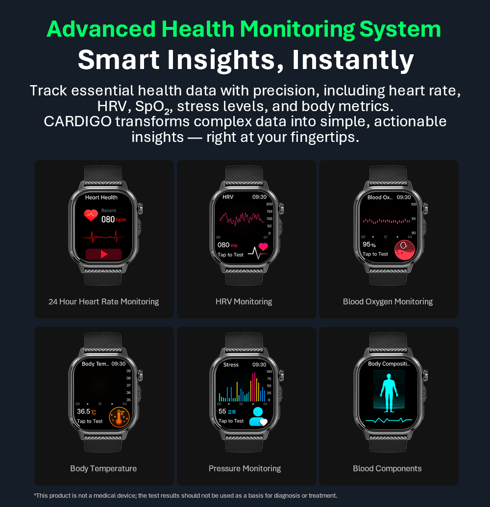 VALDUS CARDIGO Men Women ECG H - Health & Wellness Unlimited recension och pris