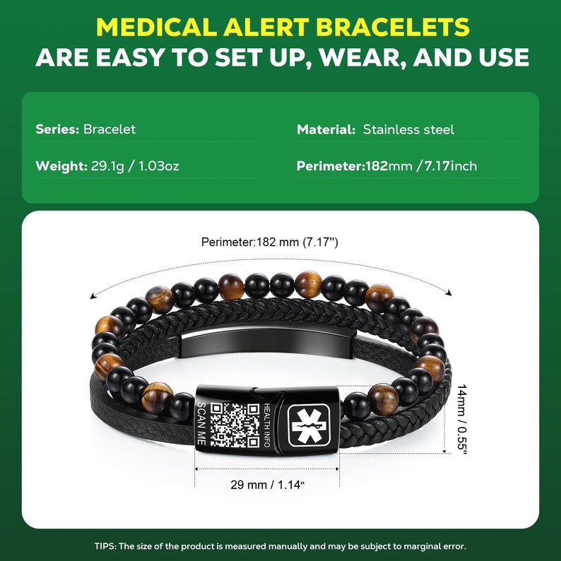 Natural Tiger Eye Stone Medica - Health Wellness Bracelet recension och pris